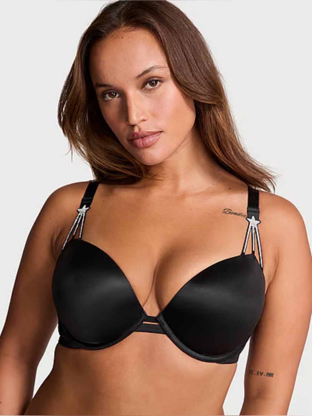 Victoria's Secret Black Low Cut Star Shine Demi Bra